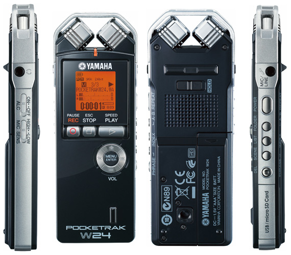 Профессиональный цифровой диктофон Yamaha Pocketrak W24