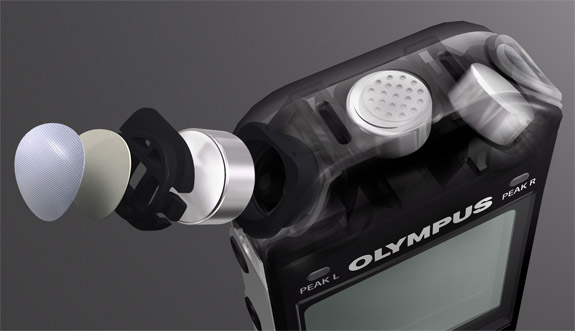 Система микрофонов цифрового диктофона Olympus LS-3