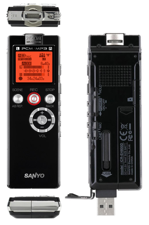 Цифровой диктофон Sanyo ICR-EH800D