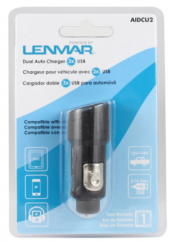 Автомобильное USB зарядное устройство Lenmar AIDCU2